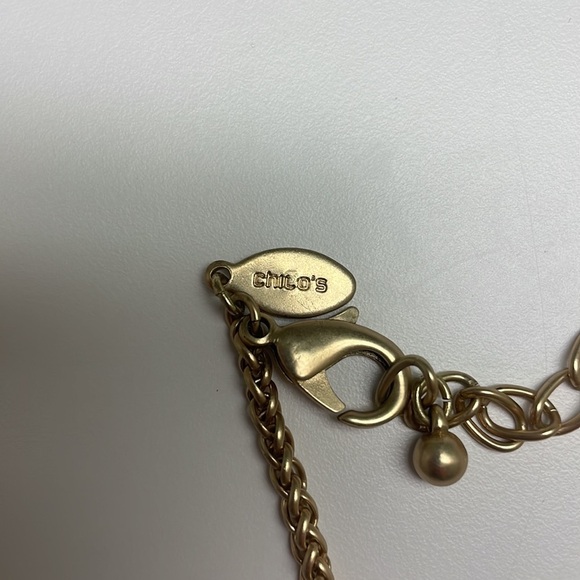 Chico’s Gold Statement Necklace - Picture 4 of 4